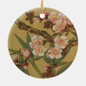  kersenbloesems aziatisch japans keramisch ornament (Achterkant)