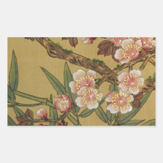  kersenbloesems aziatisch japans rechthoekige sticker (Voorkant)