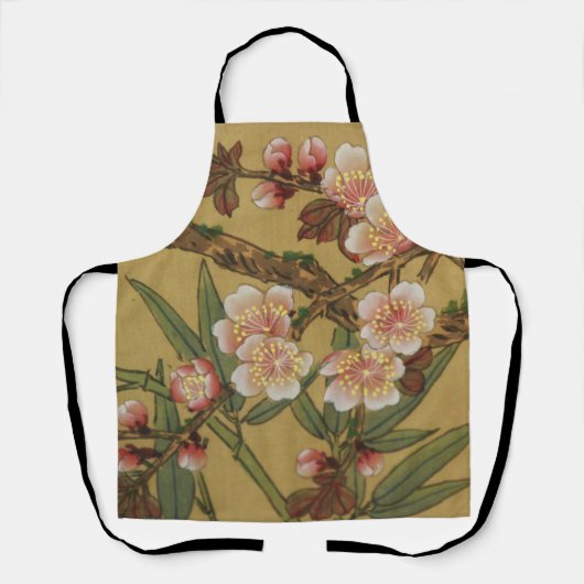  kersenbloesems aziatisch japans schort (Voorkant)