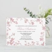 Kersenbloesems - Baby Shower Uitnodiging (Staand voorkant)