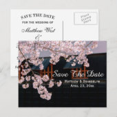 Kersenbloesems Bewaar de datum Trouwpost Kaart (Voorkant / Achterkant)