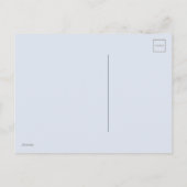 Kersenbloesems Blauw Aankondigingskaart (Achterkant)