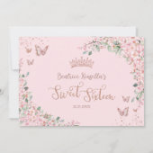 Kersenbloesems bloemenvlinders zoet zestien kaart (Achterkant)