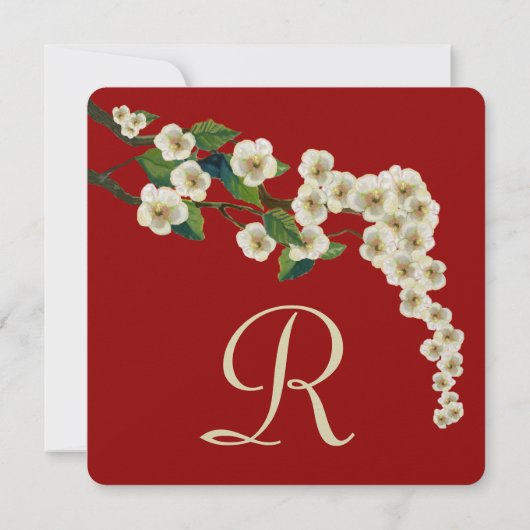 Kersenbloesems Branch Save the Date Kaart (Achterkant)