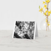 Kersenbloesems BW - Blank gevouwen Kaart (Gele Bloem)