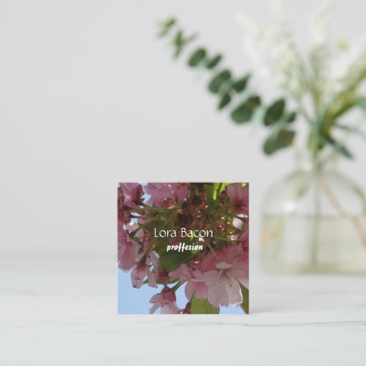 Kersenbloesems Custom Visitekaartje (Staand voorkant)