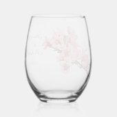 Kersenbloesems Drinkware Set Wijnglas Zonder Voet (Achterkant)