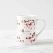 Kersenbloesems & Dubbel Geluk Chinese Bruiloft Porselein Kop (Rechts)