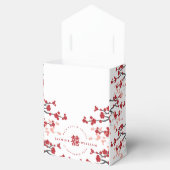 Kersenbloesems & Dubbel Geluk Chinese Trouwdag Bedankdoosjes (Geopend)