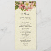 kersenbloesems Elegant kanten bruiloft Menu (Voorkant)