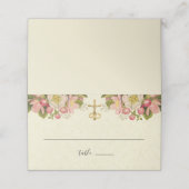 kersenbloesems Elegante katholieke bruiloft Plaatskaartje (Buitenkant ongevouwen)