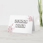 Kersenbloesems en chemie: een unieke dank bedankkaart (Voorkant)