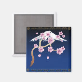 Kersenbloesems en de Fuji-magneet Magneet (Voorkant / Achterkant)