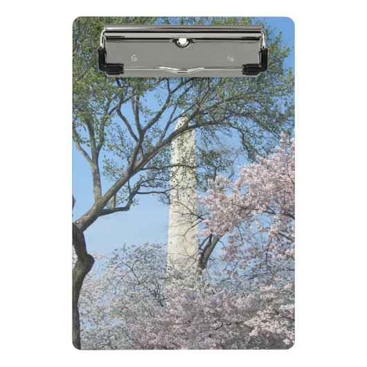 Kersenbloesems en het Washington Monument in DC Mini Klembord (Voorkant)