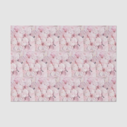 Kersenbloesems en Muzieknoden Tissuepapier (Voorkant)
