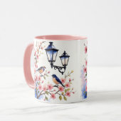 Kersenbloesems en vogels mok (Voorkant links)