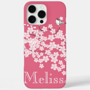 Kersenbloesems gepersonaliseerd iPhone 16 pro max hoesje