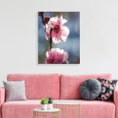 Kersenbloesems in de Sunshine Triptiek Kunst Canvas Afdruk (Insitu (Woonkamer))