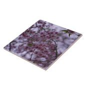 Kersenbloesems in de wind 3D-effect tegel 6x6" Tegeltje (Zijkant)