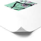 Kersenbloesems in de Wind – Minimale Bloemkunst  Poster (Hoek)