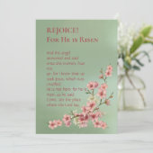 Kersenbloesems in roze en wenskaart kaart (Staand voorkant)