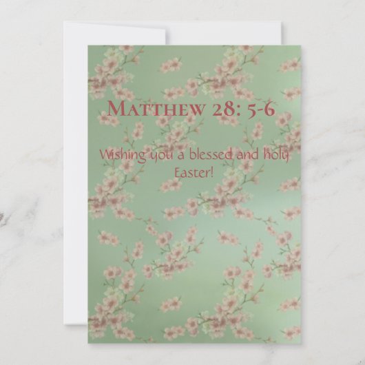 Kersenbloesems in roze en wenskaart kaart (Achterkant)