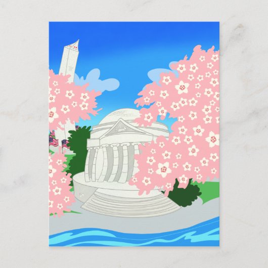 Kersenbloesems in Washington DC Briefkaart (Voorkant)
