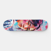 Kersenbloesems Japans Meisje Persoonlijk Skateboard (Horizontaal)
