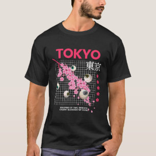 Kersenbloesems Japanse Kunst Tokyo Weirdcore Eyeba T-shirt
