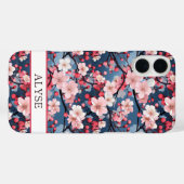 Kersenbloesems Japanse Sakura met monogram Case-Mate iPhone Case (Achterkant (horizontaal))