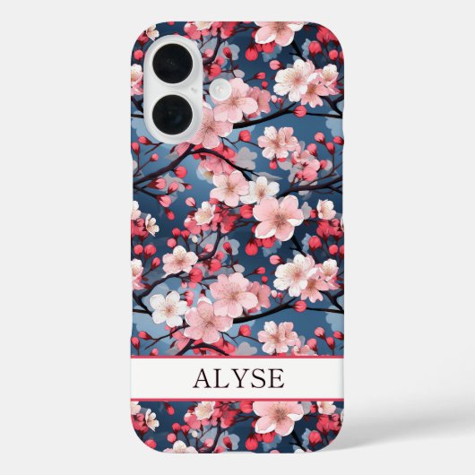 Kersenbloesems Japanse Sakura Monogram Case-Mate iPhone Case (Achterkant)