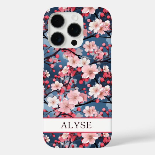 Kersenbloesems Japanse Sakura Monogram Case-Mate iPhone Case (Achterkant)