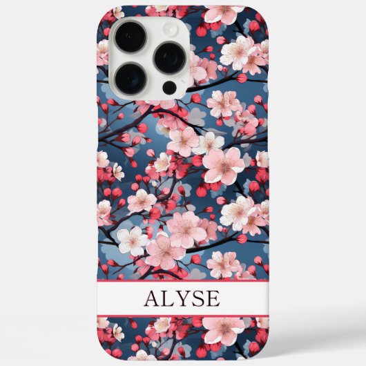 Kersenbloesems Japanse Sakura Monogram Case-Mate iPhone Case (Achterkant)