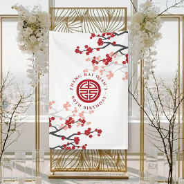 Kersenbloesems levensduur symbool Chinese verjaard Spandoek