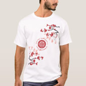 Kersenbloesems levensduur symbool Chinese verjaard T-shirt (Voorkant)