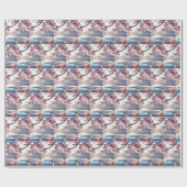 Kersenbloesems met dauwdruppels cadeaupapier (Vlak)