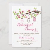 Kersenbloesems metselaar pot bruiloft repetitie di kaart (Voorkant)