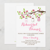 Kersenbloesems metselaar pot bruiloft repetitie di kaart (Voorkant / Achterkant)