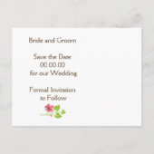 Kersenbloesems, metselaarskruiken bruiloft Save th Aankondigingskaart (Achterkant)