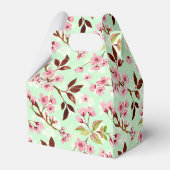 Kersenbloesems Mint Achtergrond Bedankdoosjes (Achterkant)