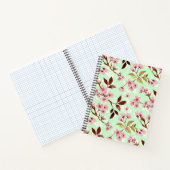 Kersenbloesems Mint Achtergrond Notitieboek (Binnen)