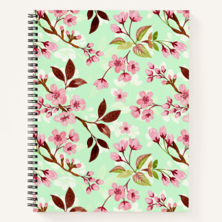 Kersenbloesems Mint Achtergrond Notitieboek