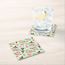Kersenbloesems Mint Achtergrond Papier Onderzetter