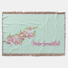 Kersenbloesems Mint Groene Stip Hallo Deken