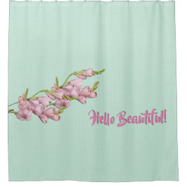 Kersenbloesems Mint Groene Stip Hallo Douchegordijn