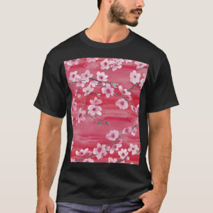Kersenbloesems, naadloos, waterverf. t-shirt
