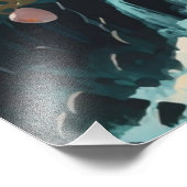 Kersenbloesems Omhels een rustige waterval Foto Afdruk (Hoek)