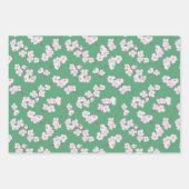 Kersenbloesems op Chartreuse, Lavendel, & Groen Inpakpapier Vel (Voorkant 3)