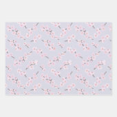 Kersenbloesems op Chartreuse, Lavendel, & Groen Inpakpapier Vel (Voorkant 2)