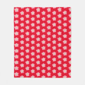 Kersenbloesems op rood fleece deken (Voorkant)